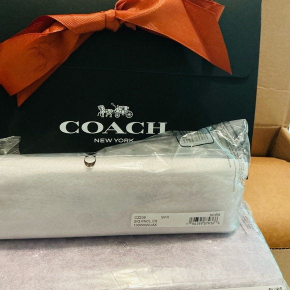 Coach Silver/Iris Signature Canvas Notebook + Pencil Case - Picture 3 of 3